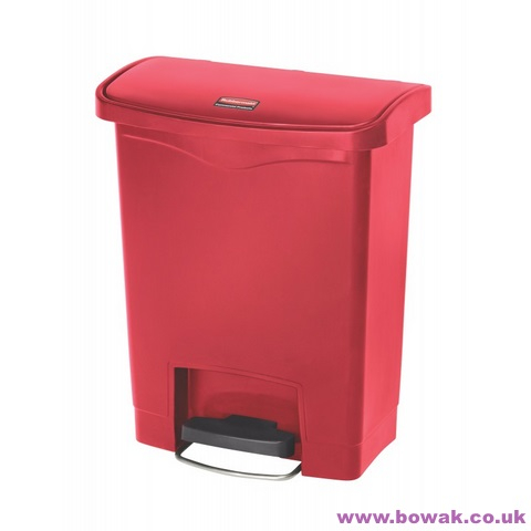 Slim Front Pedal 30L Bin Red Slim Front Pedal 30L Bin Red