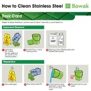 Cleaning stainless steel task card