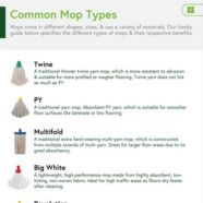 Understanding Common Mop Types
