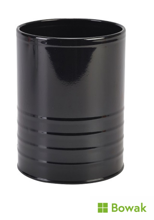 Galvanised Steel Can Black D11 x H14.5cm Galvanised Steel Can Black D11 x H14.5cm