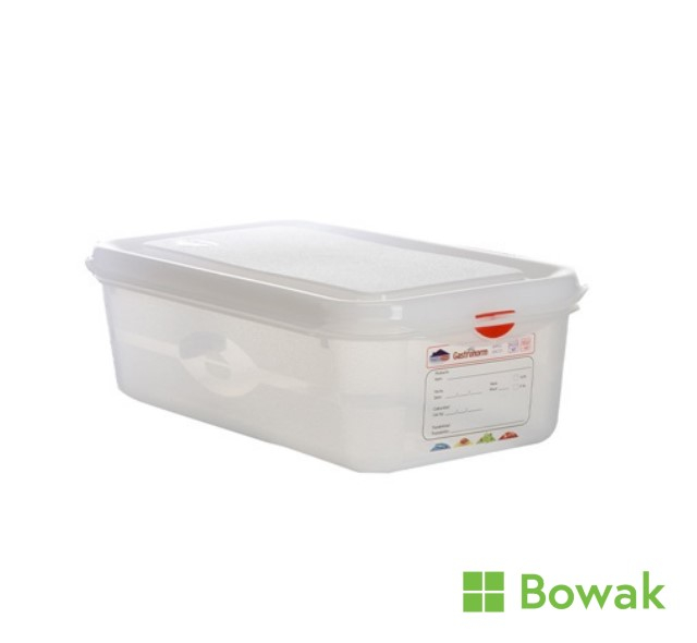 GN Storage Container 1/3 100mm  4 litre GN Storage Container 1/3 100mm  4 litre
