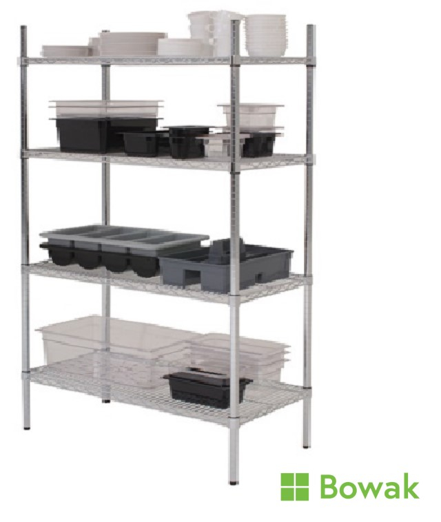 Wire Racking 4 Tier H183 x W45 x L122cm Wire Racking 4 Tier H183 x W45 x L122cm
