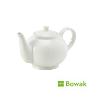 Genware Porcelain White Teapot