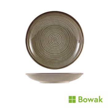 Terra Porcelain Smoke Grey Deep Coupe Plate Terra Porcelain Smoke Grey Deep Coupe Plate