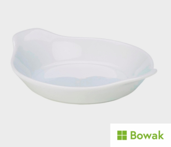 Round Eared Dish White Porcelain Round Eared Dish White Porcelain