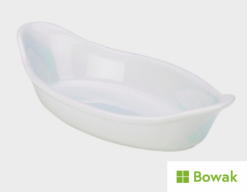 Genware Porcelain Oval Eared Dish Genware Porcelain Oval Eared Dish