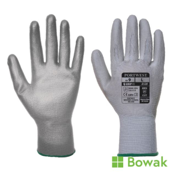 Grey Polyamide Seamless Gloves