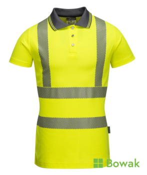 Ladies Hi-Vis Yellow Polo Shirts