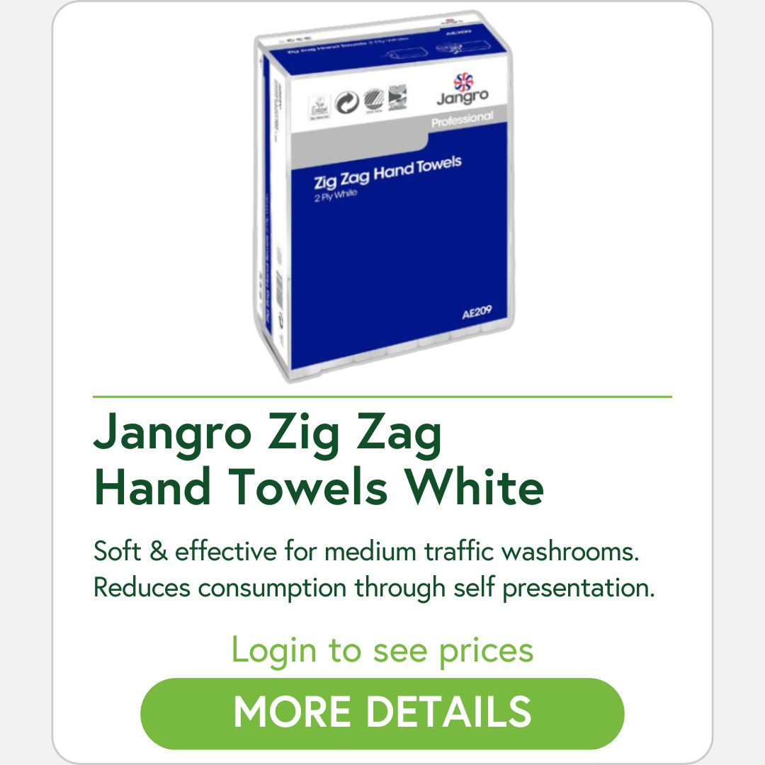 Jangro Z Fold Hand Towel Blue Flushable