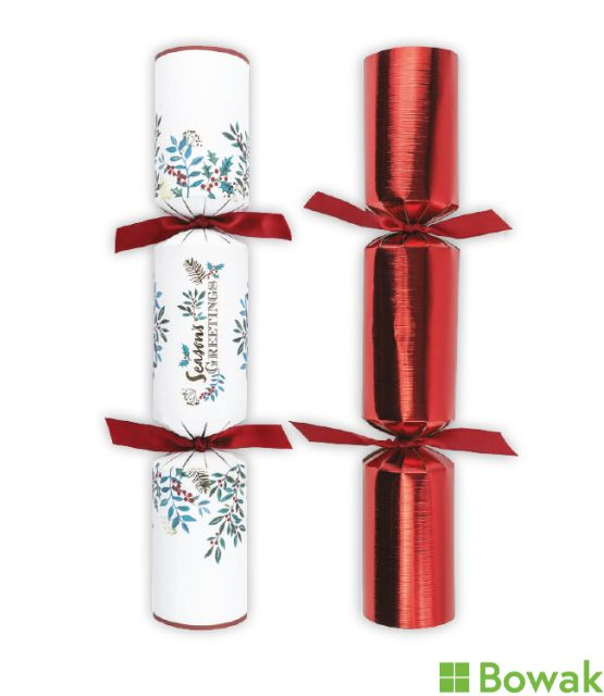 Red & White Seasons Greetings Crackers 14Inch Red & White Seasons Greetings Crackers 14Inch