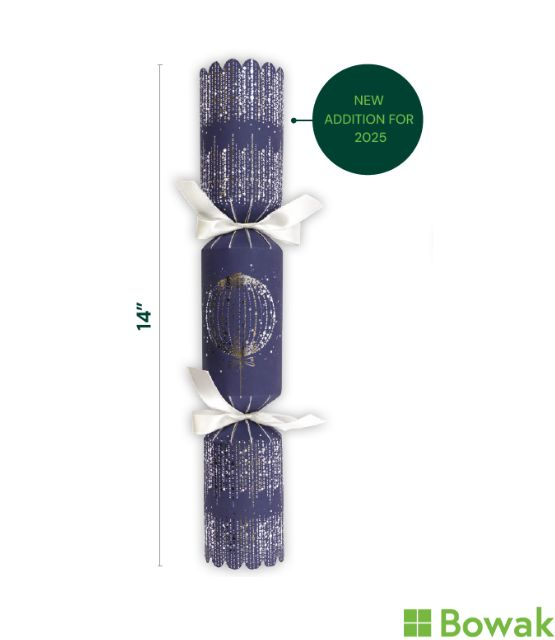Silver & Navy Bauble Crackers 14Inch Silver & Navy Bauble Crackers 14Inch