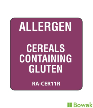 Allergen Label Cereals+Gluten
