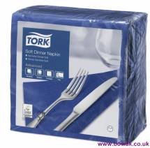 Tork Dinner Napkins 3 Ply Dark Blue