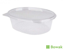 Oval Salad Container Clear 500ml