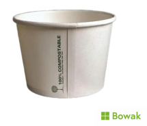 Soup Container White 550ml Compostable