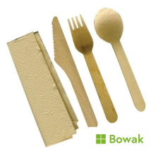 Wooden Meal Pack 4 in 1 Kraft Wrapped