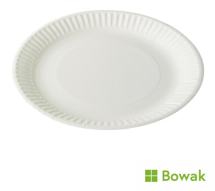Paper Plate Round White 18cm