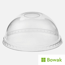 rPET Dome Lid with Hole 93mm