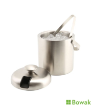 Ice Bucket Insulated & Tongs S/Steel 1.2L