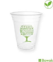 PLA 12oz Cold Cup Green Tree