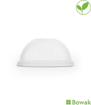 Dome PLA Lid with Straw Hole for Vegware 96