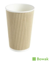 Kraft Ripple Cups 450ml (16oz)