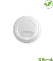 Lids for 12oz Cups White - Compostable