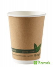 Kraft Compostable Double Wall 12oz Paper Cups