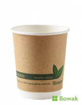 Kraft Compostable Double Wall 8oz Paper Cups