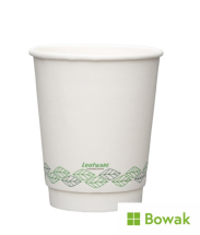 Compostable Double Wall Cup Leafware 8oz
