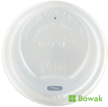 White Domed Sip Thru Lids for 12-16oz Cup