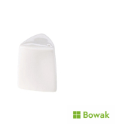 Genware Porcelain Triangular Salt Shaker 6cm/2.5" White