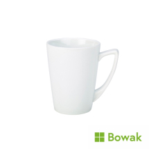 Genware Porcelain Angled Handled Mug 35cl/12.25oz White