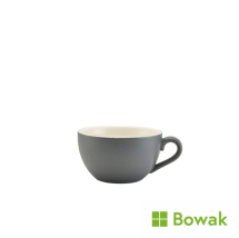 Genware Matt Grey Porcelain Bowl Shaped Cup 17.5cl/6oz