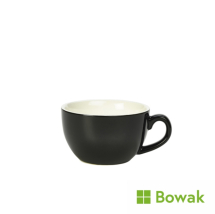 Genware Porcelain Bowl Shaped Cup 25cl/8.75oz Black
