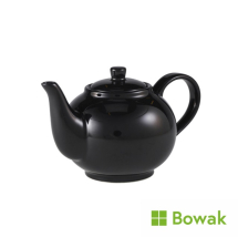 Genware Porcelain Black Teapot 45cl/15.75oz