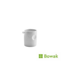 Genware Porcelain Pinched Solid Milk Jug 8.5cl/3oz White