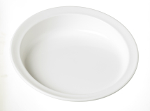 Round Scoop Plate White