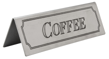 Buffet Tent Stainless Steel 'Coffee' Sign