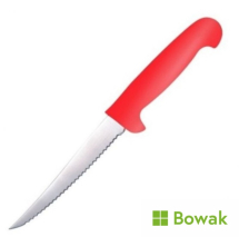 Scalloped Utility Knife 13cm Red Handle