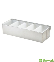 Condiment Holder 5 Section Stainless Steel