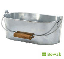 Galvanised Steel Oval Table Caddy 28x15.5x10cm