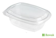 Oval Salad Container Clear 375cc