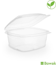 Rectangular Hinged Salad Box 16oz Compostable PLA Plastic