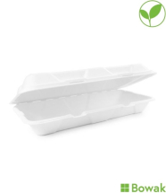 Vegware Bagasse Meal Box 12x6inch Clamshell