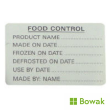 Food Control Labels 75x50mm