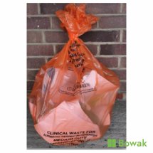Clinical Waste Sacks on Roll Orange 90L Alternative Treatment