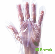 Clear Polythene Gloves Bagged Large