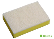 Sponge Scourer Yellow White 15x10cm