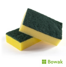 Sponge Scourer Yellow Green 15x10cm